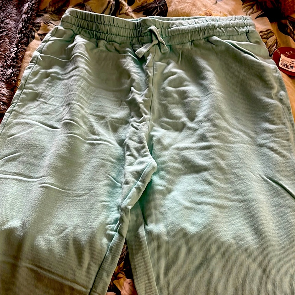 Sundown brand turquoise sweats. Size medium. New with tags